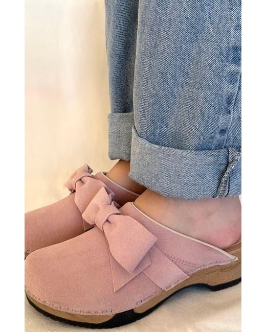 KUNSTEN Pink Embla Bow Clog