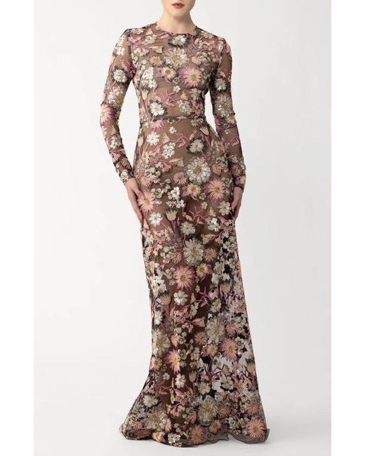 sau lee long sleeve dress Sau Lee Nina Womens Printed Hi-Low Evening Dress, Black/Ivory
