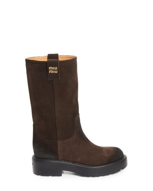 Miu Miu Brown Work Boot