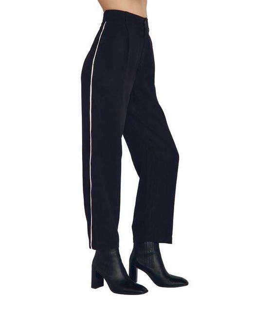 Bella Dahl Blue Piped High Waist Ankle Pants