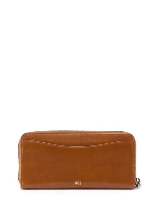Hobo International Max Large Leather Continental Wallet in Brown | Lyst