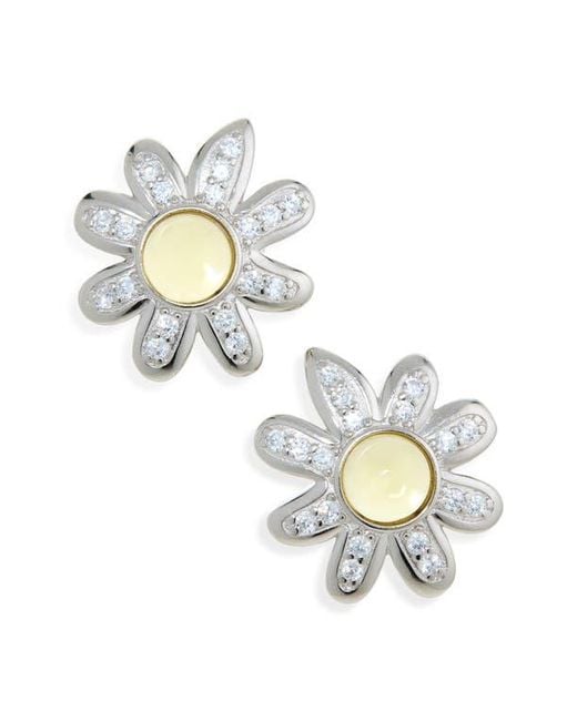 Collina Strada Metallic Chamomile Stud Earrings