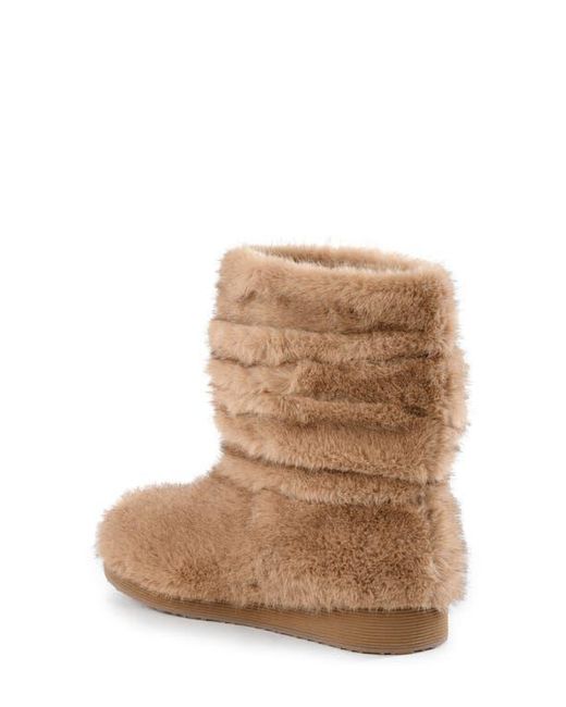 BC Footwear Brown Teddy Faux Fur Bootie