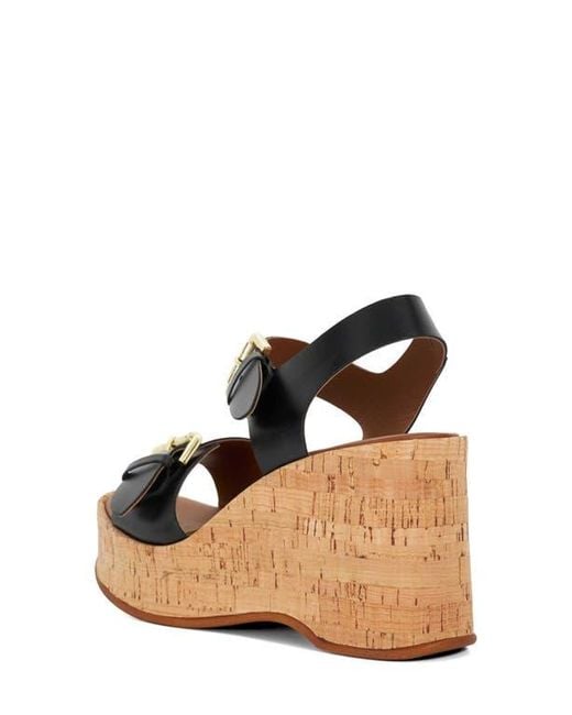 Dune Black Kamia Platform Wedge Sandal