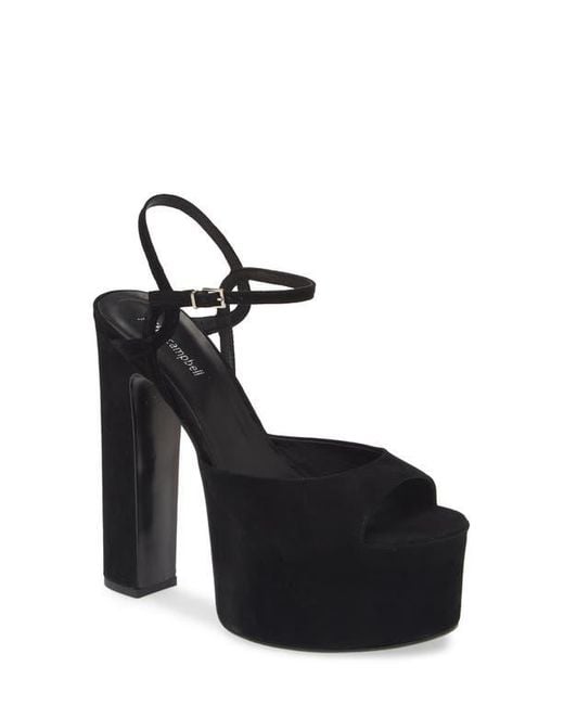 Jeffrey Campbell Black Ever Last Ankle Strap Platform Sandal