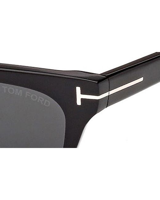 Tom Ford Black Penn 53Mm Rectangular Sunglasses