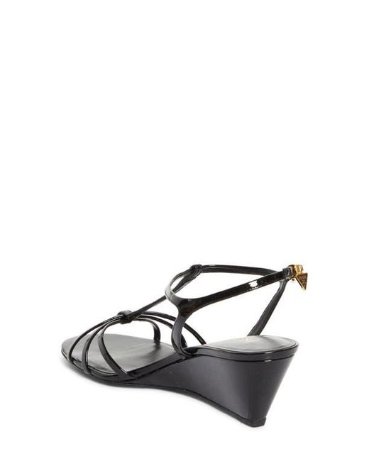 Prada Black Cage Wedge Sandal