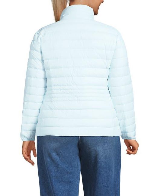 Lands' End Blue Wanderweight Ultralight Packable Down Jacket