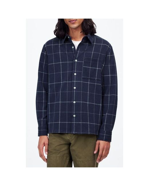 Madewell Blue Devoe Button-Up Shirt for men
