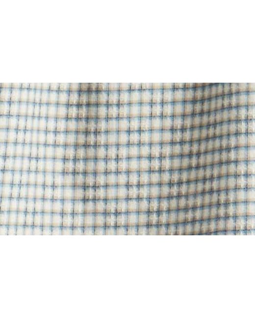 Beams Plus Gray Plaid Dobby Button-Down Shirt for men