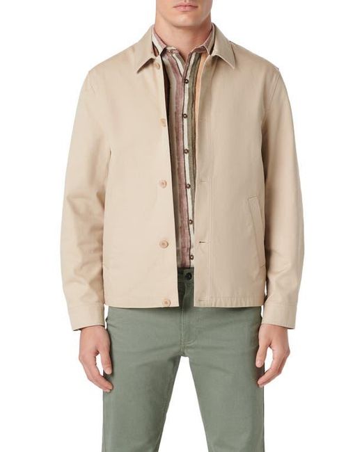 Bugatchi Natural Button-Up Twill Jacket for men
