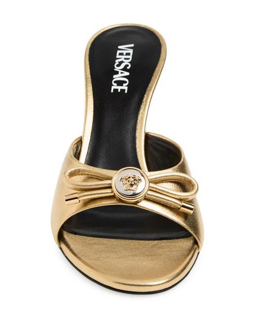 Versace Multicolor Opera Bow Slide Sandal