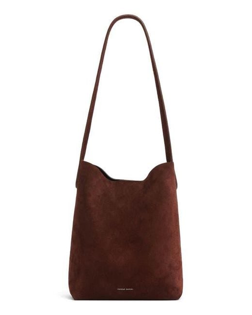 Mansur Gavriel Brown Small Everyday Cabas Suede Hobo Bag