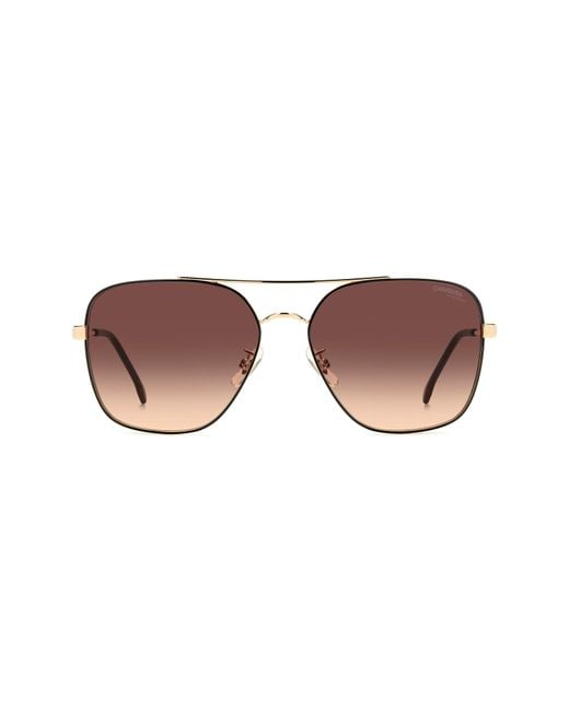 Carrera Brown 60Mm Gradient Square Sunglasses