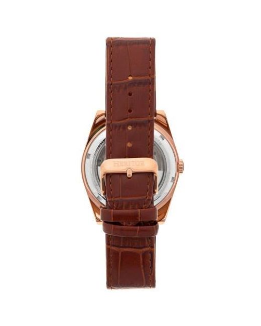 Heritor Pink Daxton Skeleton Watch for men