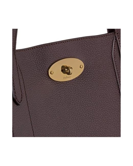 Mulberry Purple Bayswater Leather Tote
