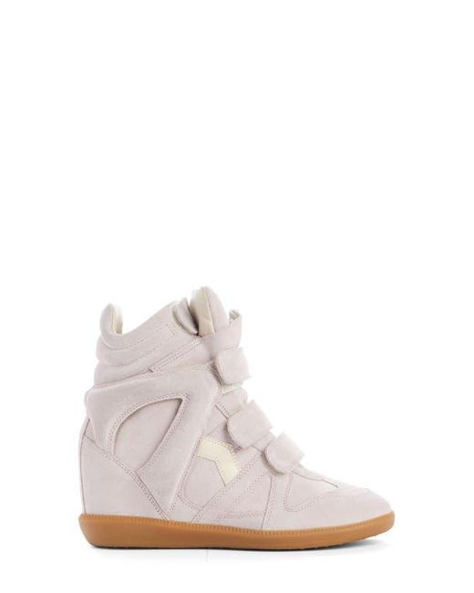 Isabel Marant White Bekett Hidden Wedge High Top Sneaker