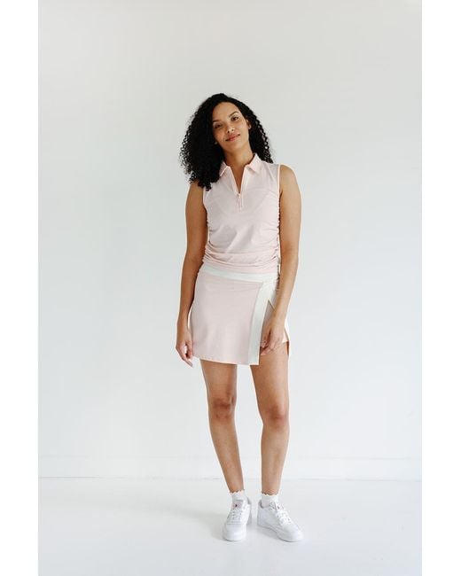 Beldrie White Dash Split Skort