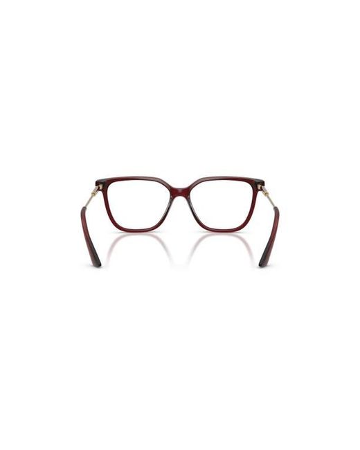 Versace Red 55Mm Square Optical Glasses