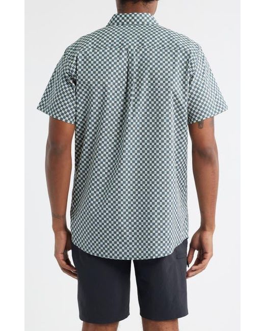 Rip Curl Blue Fun Times Short Sleeve Button-Up Shirt for men