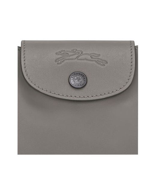 Longchamp Gray Le Pliage Xtra Round Leather Top Handle Bag