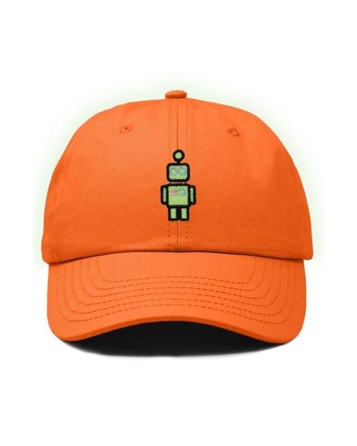 Alix Orange Robot Hat for men