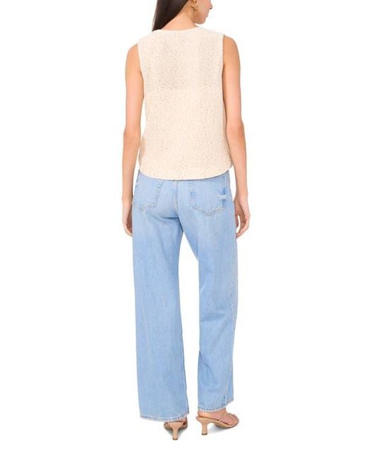 Vince Camuto Blue Sequin Sweater Tank