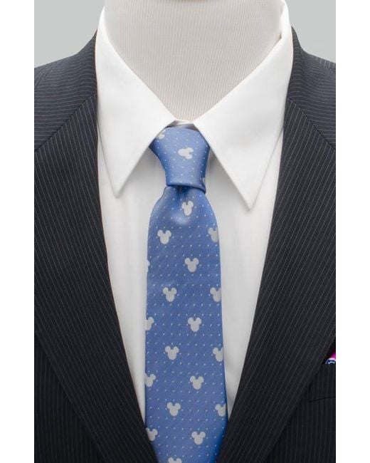Cufflinks Inc. Blue Mickey Mouse Pin Dot Silk Tie for men