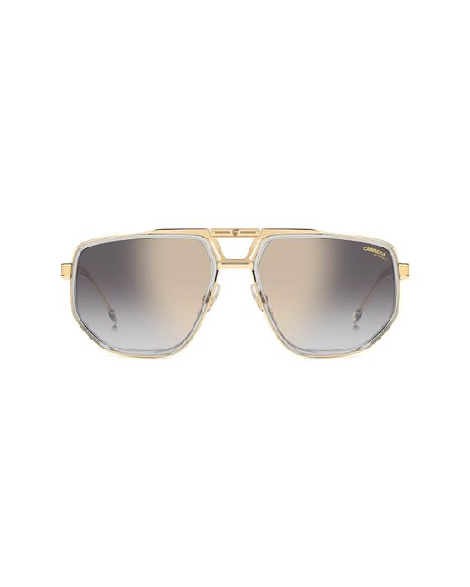 Carrera Gray 61Mm Gradient Geometric Square Sunglasses for men
