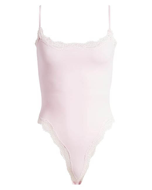Skims Pink Fits Everybody Corded Lace Cami Bodysuit