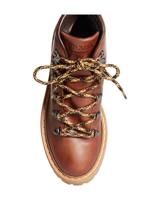 Prada Brown St. Moritz Hiking Boot