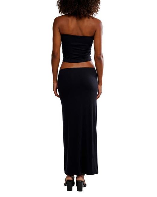 Free People Black Good Feels Tube Top & Maxi Skirt Set