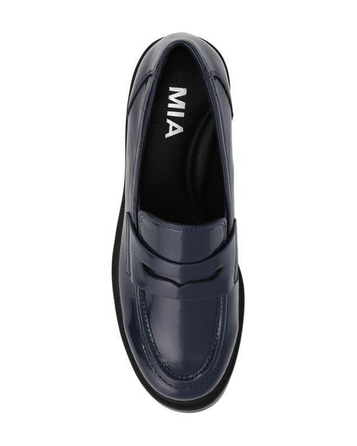 MIA Blue Yoani Lug Sole Penny Loafer