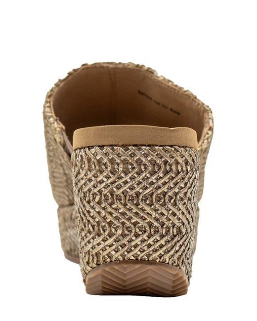Volatile Raffia Volatile Canteen Water Resistant Raffia Wedge Platform Sandal in Brown ...