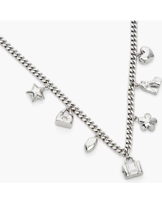 Marc Jacobs Metallic Mini Icon Charm Necklace