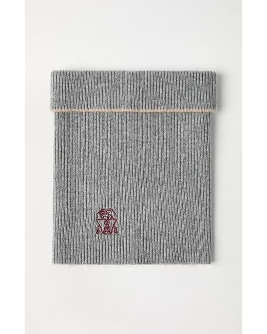 Brunello Cucinelli Gray Neck Warmer for men