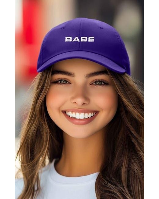 Alix Purple Babe Embroidered Cap