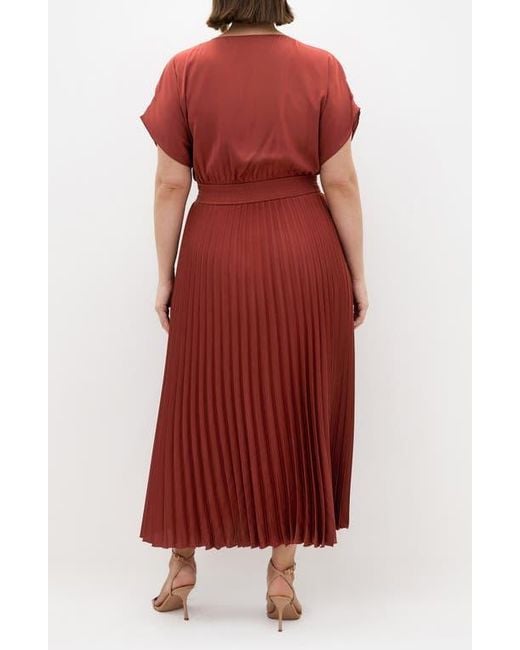 city chic red wrap dress NWT City Chic Flutter Frill Red Faux Wrap Dress Size 18