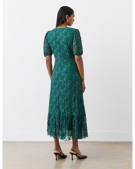 Cord Lace Lace Green Midi Dress Finery London Women's Green Loretta 3/4 Sleeve Lace Midi Dress Cord Lace Lace Green Midi Dress Finery London Women's Green Loretta 3/4 Sleeve Lace Midi Dress