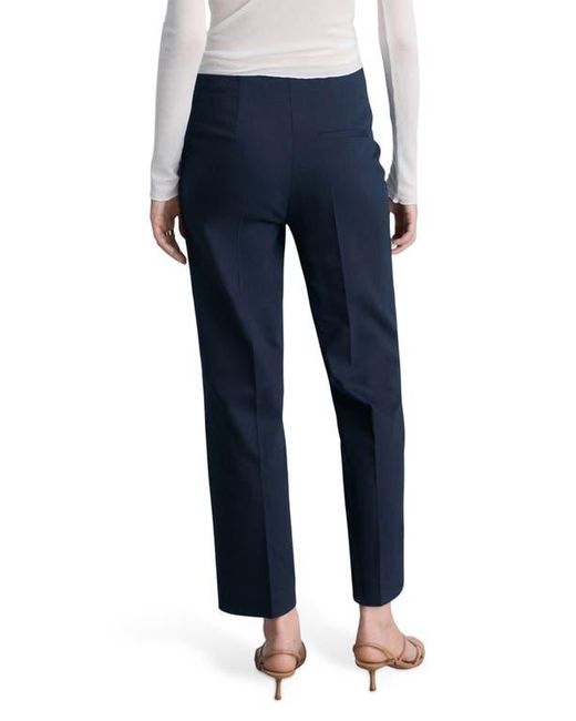 Mango Blue Button Straight Leg Pants