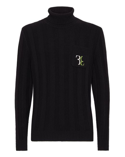 Billionaire Black Turtle Neck Double B for men