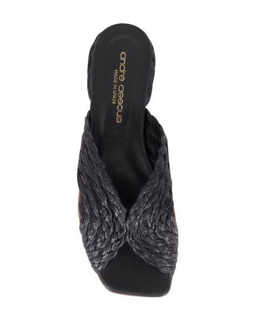 Andre Assous Black Ramy Slide Sandal
