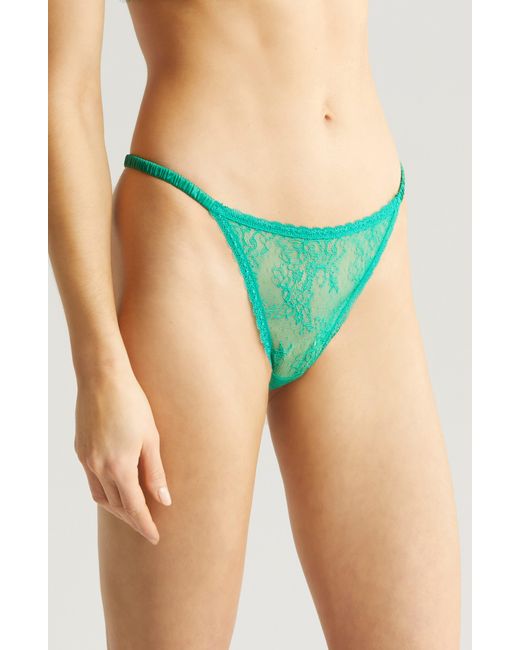 LoveStories Green Roomie Lace Thong