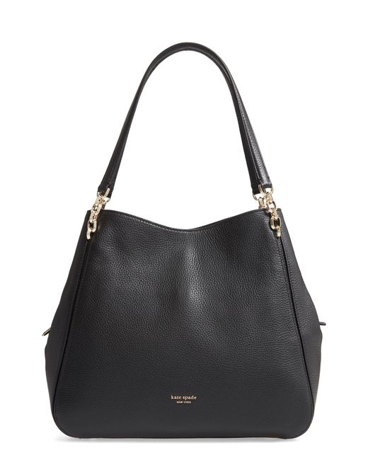 Kate Spade Black Large Hailey Leather Shoulder Bag