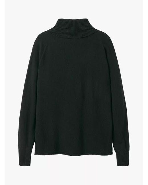 Celtic & Co. Red Geelong Wool Slouch Turtleneck Sweater