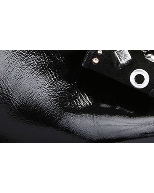 Kurt Geiger Black Belgravia Stud Bow Slide Sandal