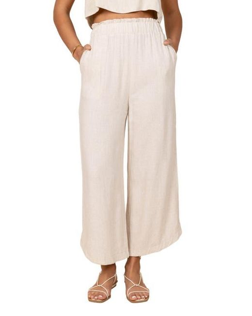 Petal & Pup Natural Eleanor Wide Leg Linen Pants