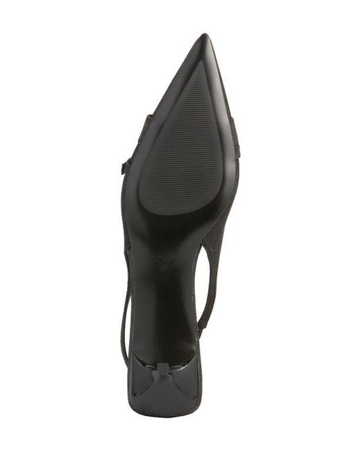 Mango Black Mecha Kitten Heel Pointed Toe Pump