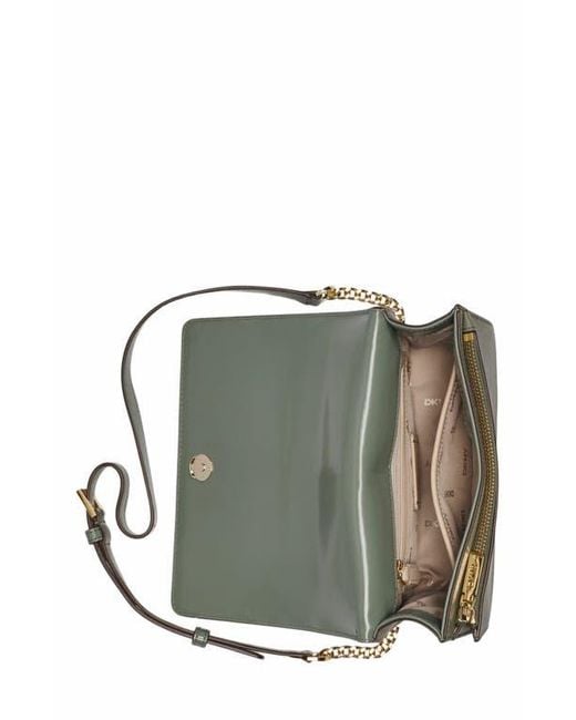 DKNY Green Echo Small Chain Flap Bag