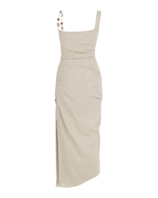 Nocturne White Long Dress With Accessory Strap